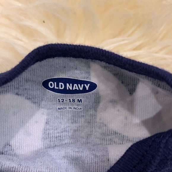 Geoege, Child of Mine & Old Navy Long-Sleeve Bundle in White/Blue/Teal 12-18M - Picture 11 of 12